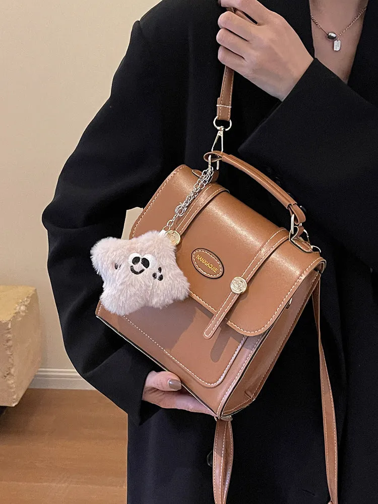 Popular Retro Textured Female Single Portable Backpacks