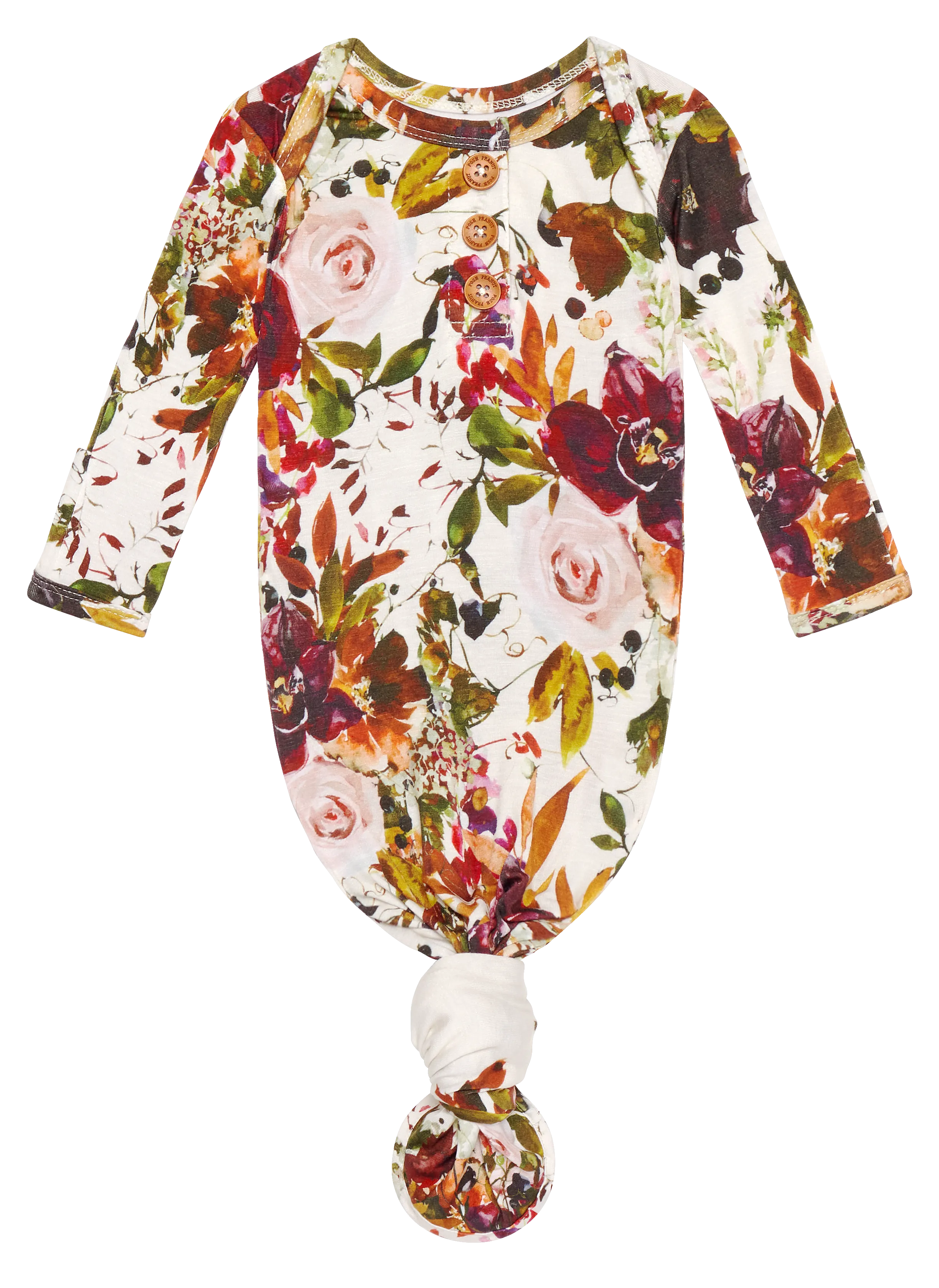 Posh Peanut Corinne Wood Button Knotted Gown