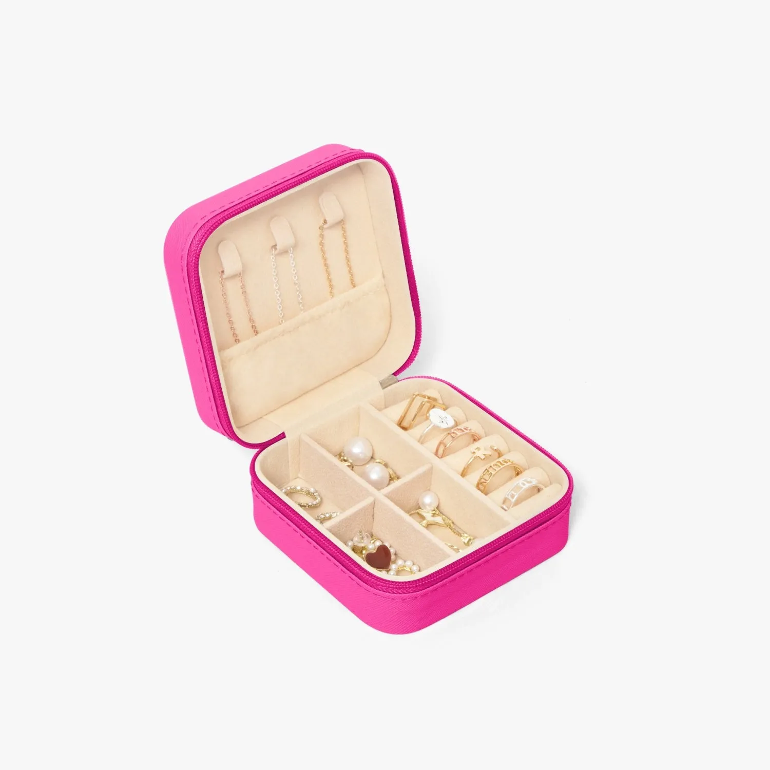 Posh Poverty Faux Leather Travel Jewelry Box Case