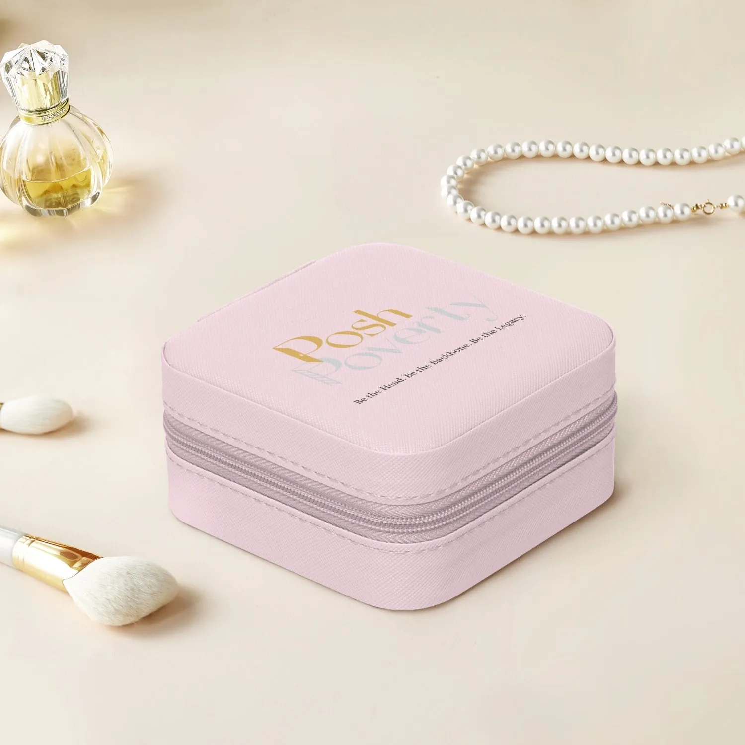 Posh Poverty Faux Leather Travel Jewelry Box Case