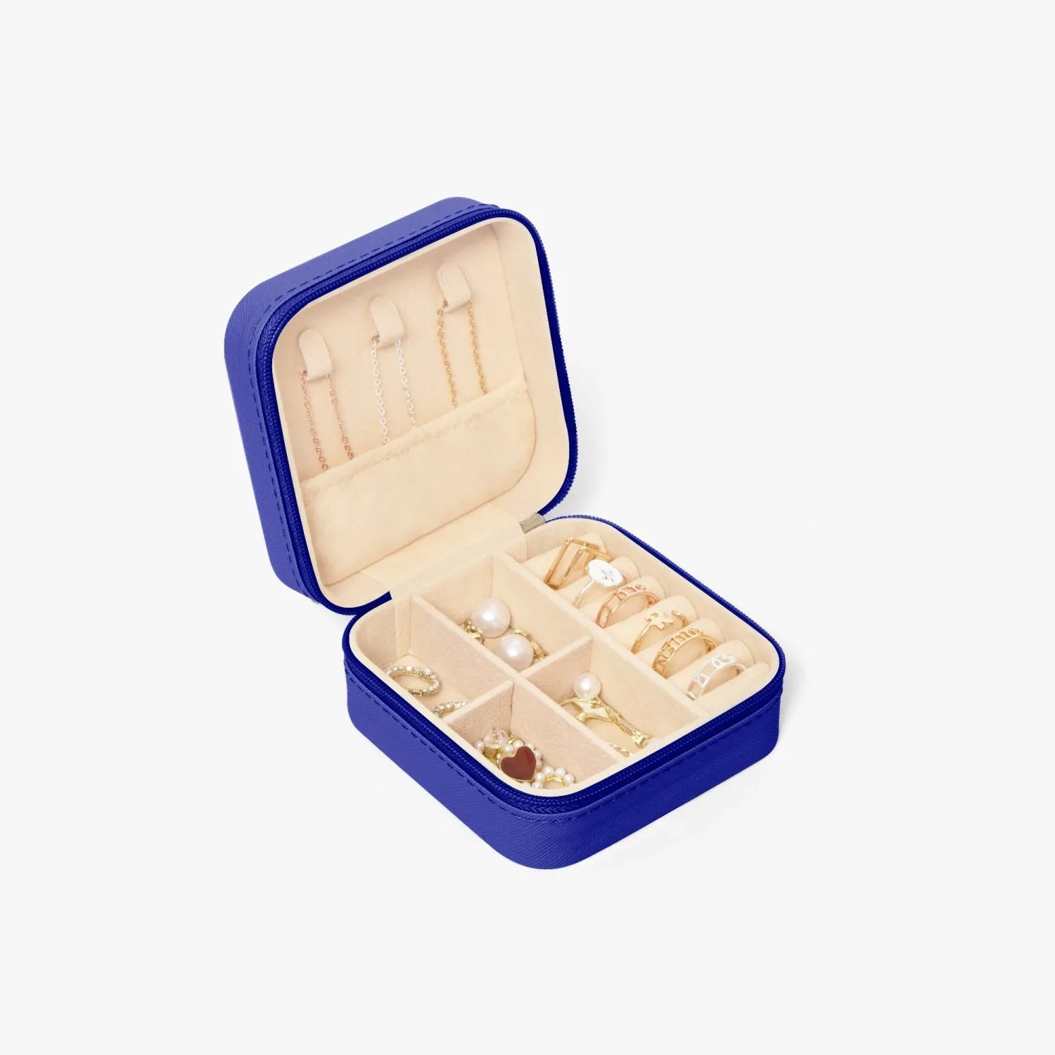 Posh Poverty Faux Leather Travel Jewelry Box Case