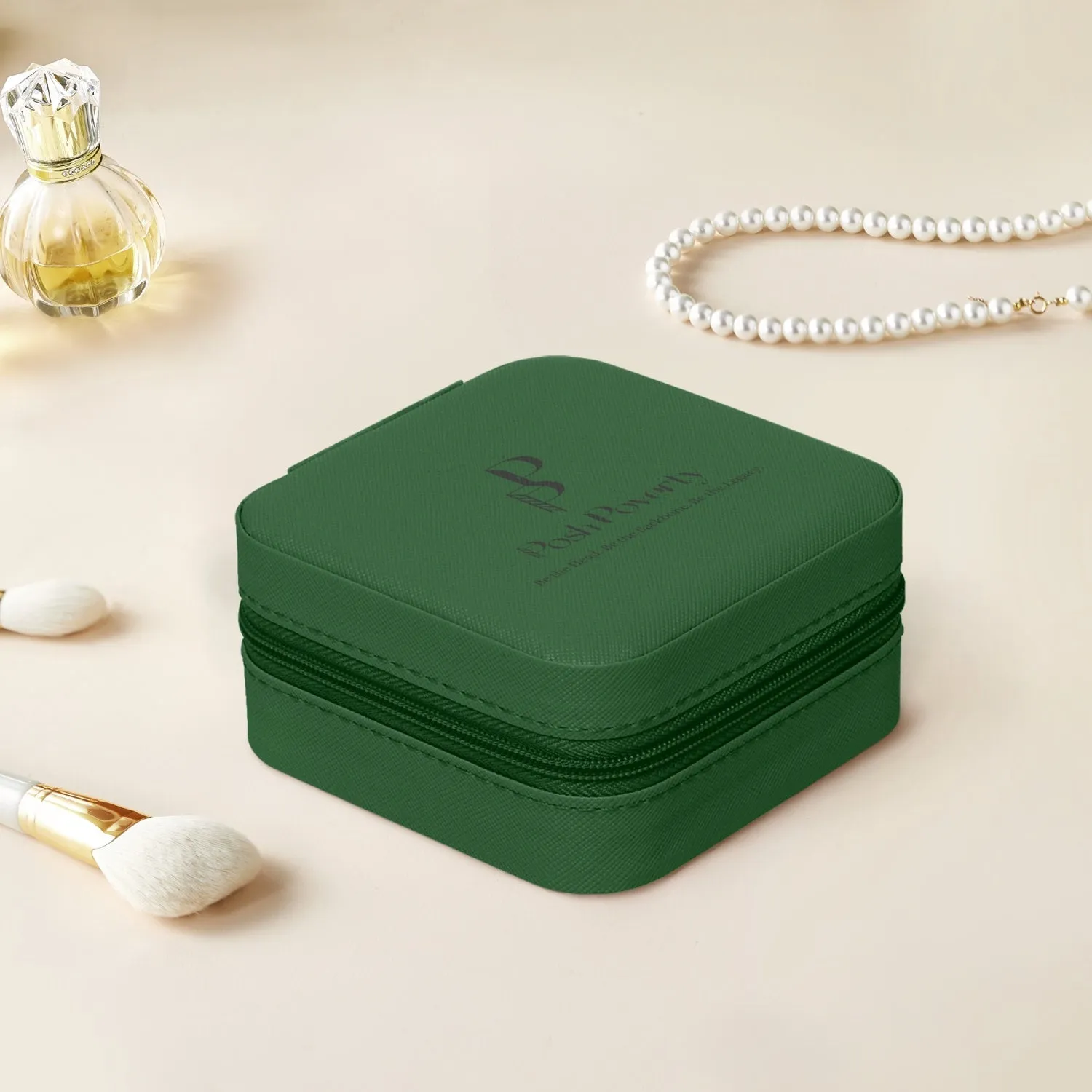 Posh Poverty Faux Leather Travel Jewelry Box Case