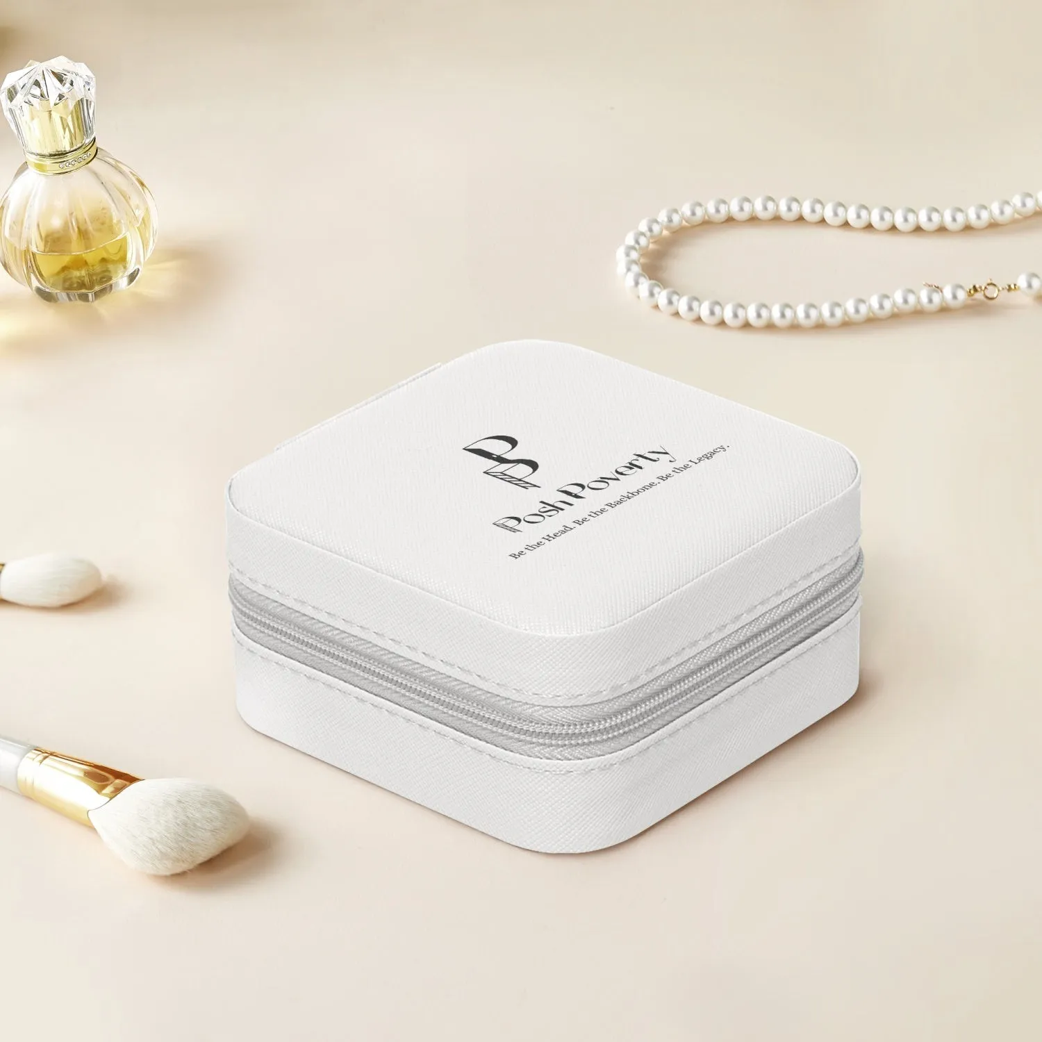 Posh Poverty Faux Leather Travel Jewelry Box Case