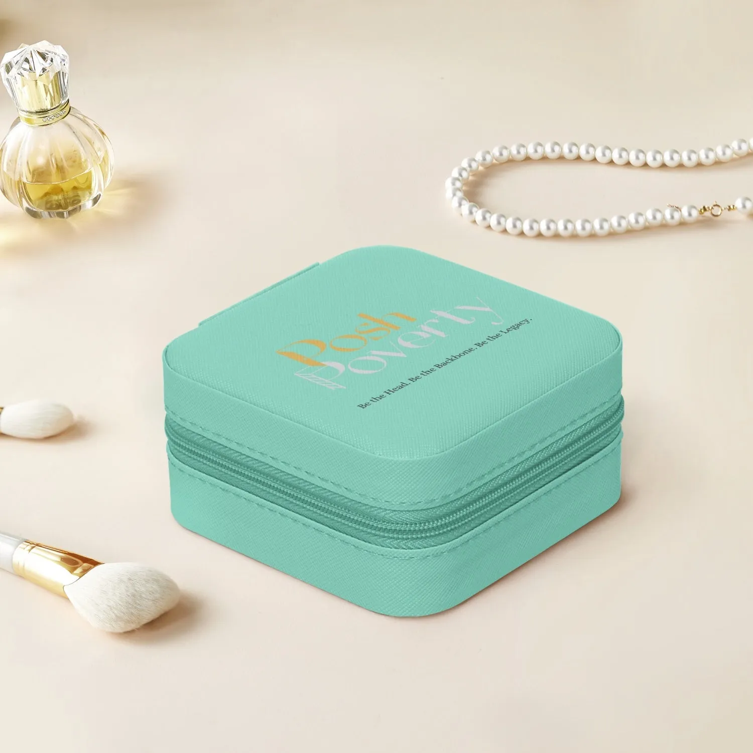 Posh Poverty Faux Leather Travel Jewelry Box Case