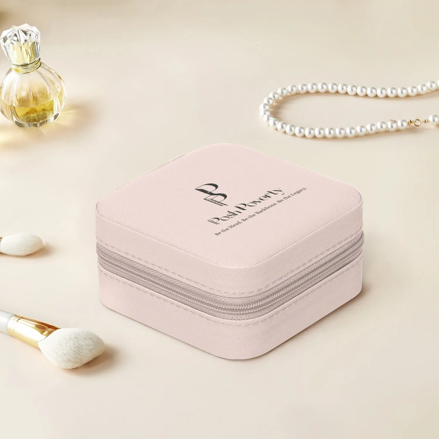 Posh Poverty Faux Leather Travel Jewelry Box Case