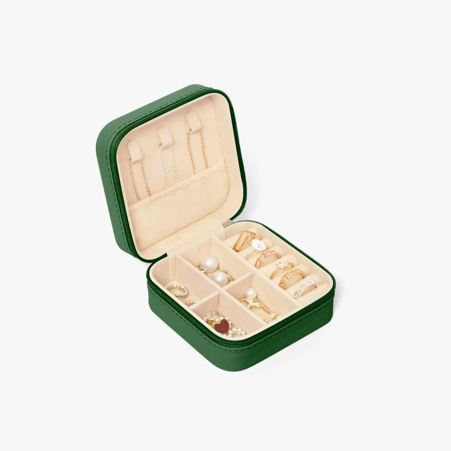 Posh Poverty Faux Leather Travel Jewelry Box Case