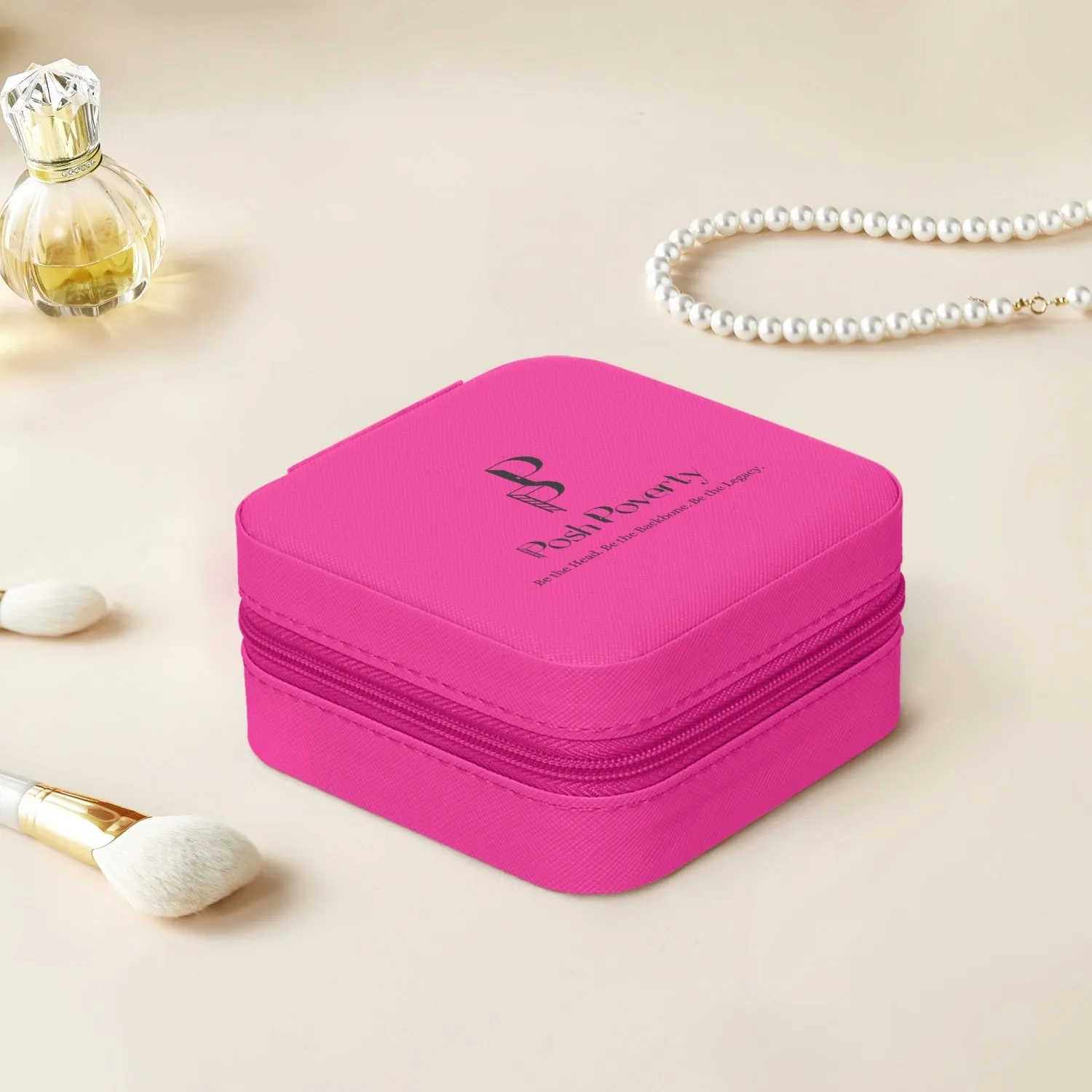 Posh Poverty Faux Leather Travel Jewelry Box Case
