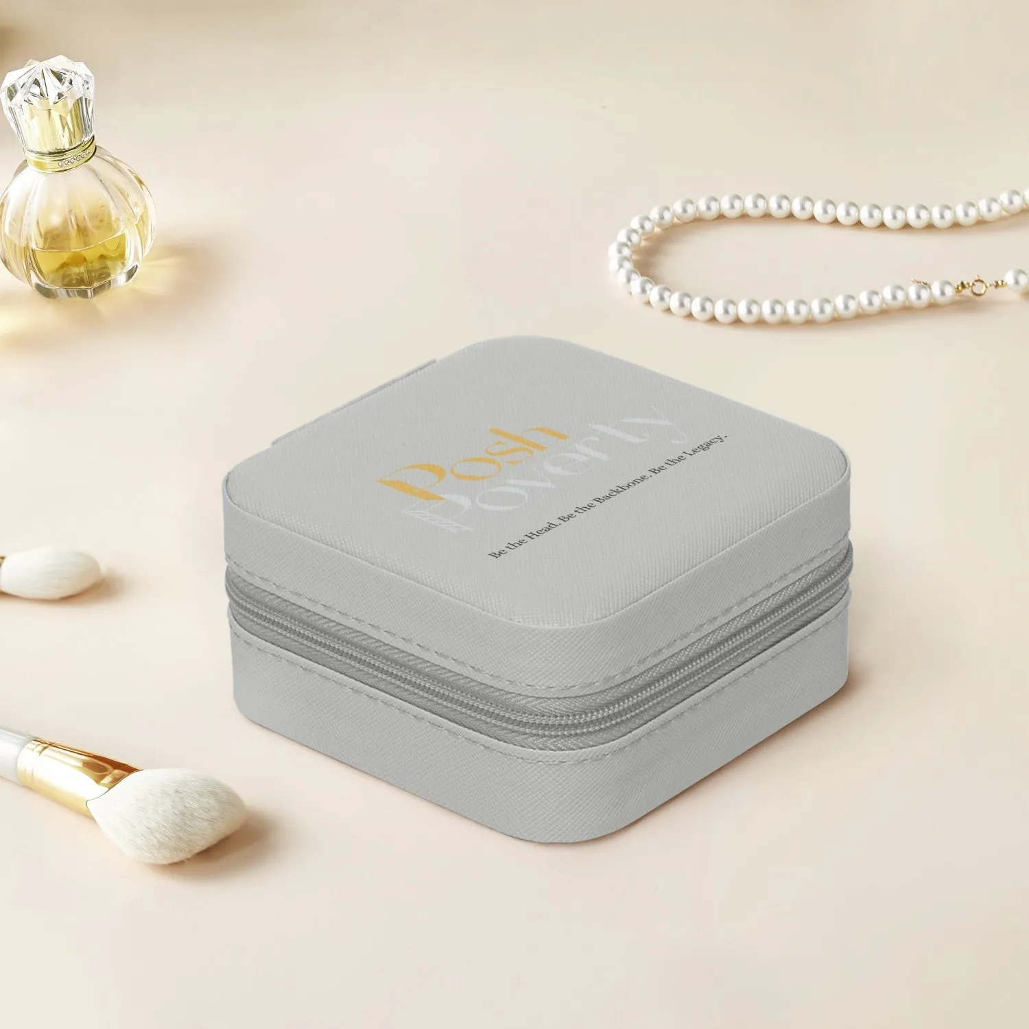 Posh Poverty Faux Leather Travel Jewelry Box Case