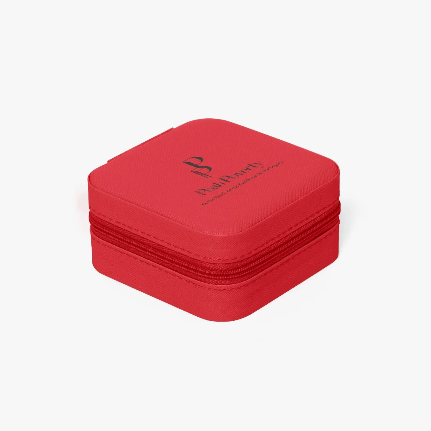 Posh Poverty Faux Leather Travel Jewelry Box Case