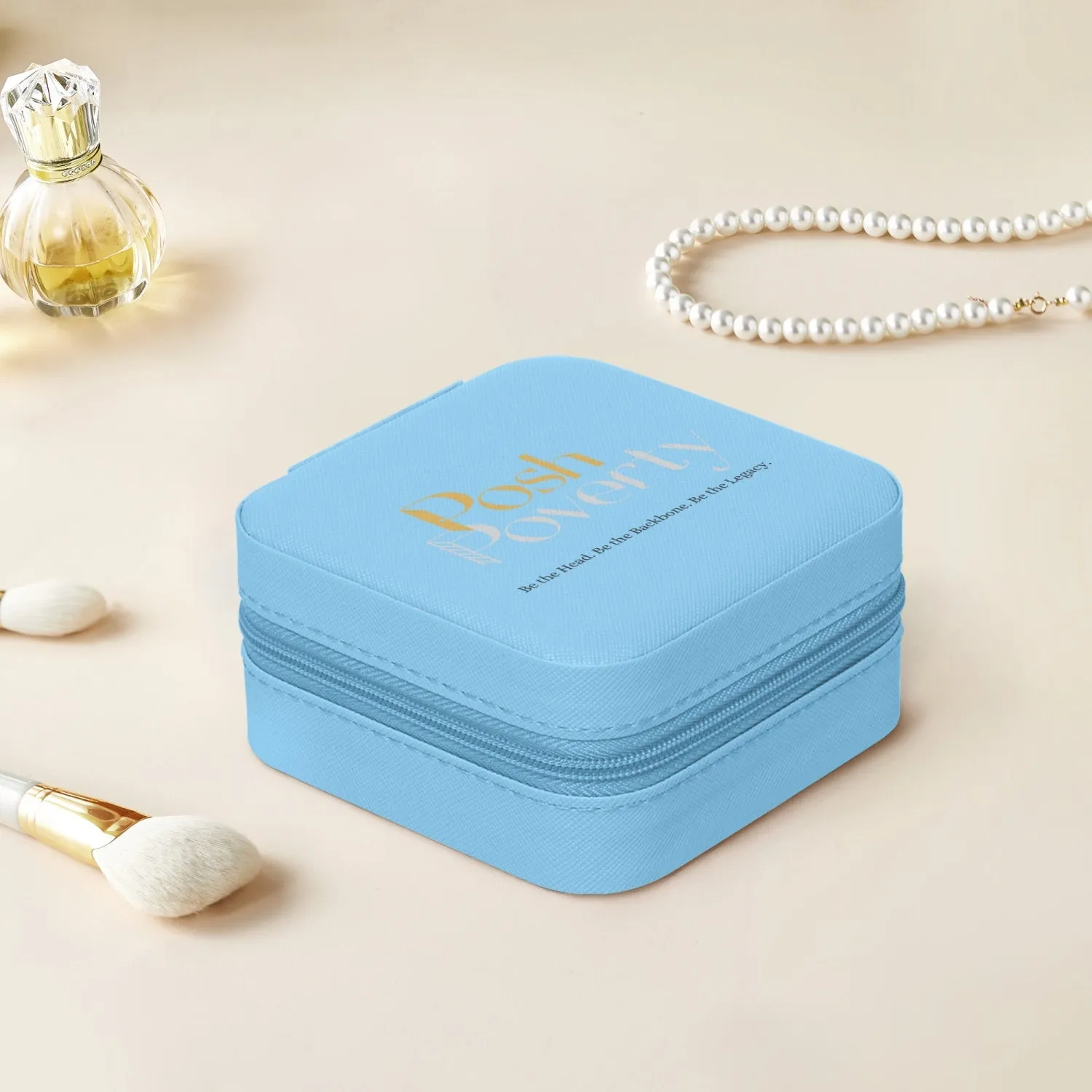 Posh Poverty Faux Leather Travel Jewelry Box Case