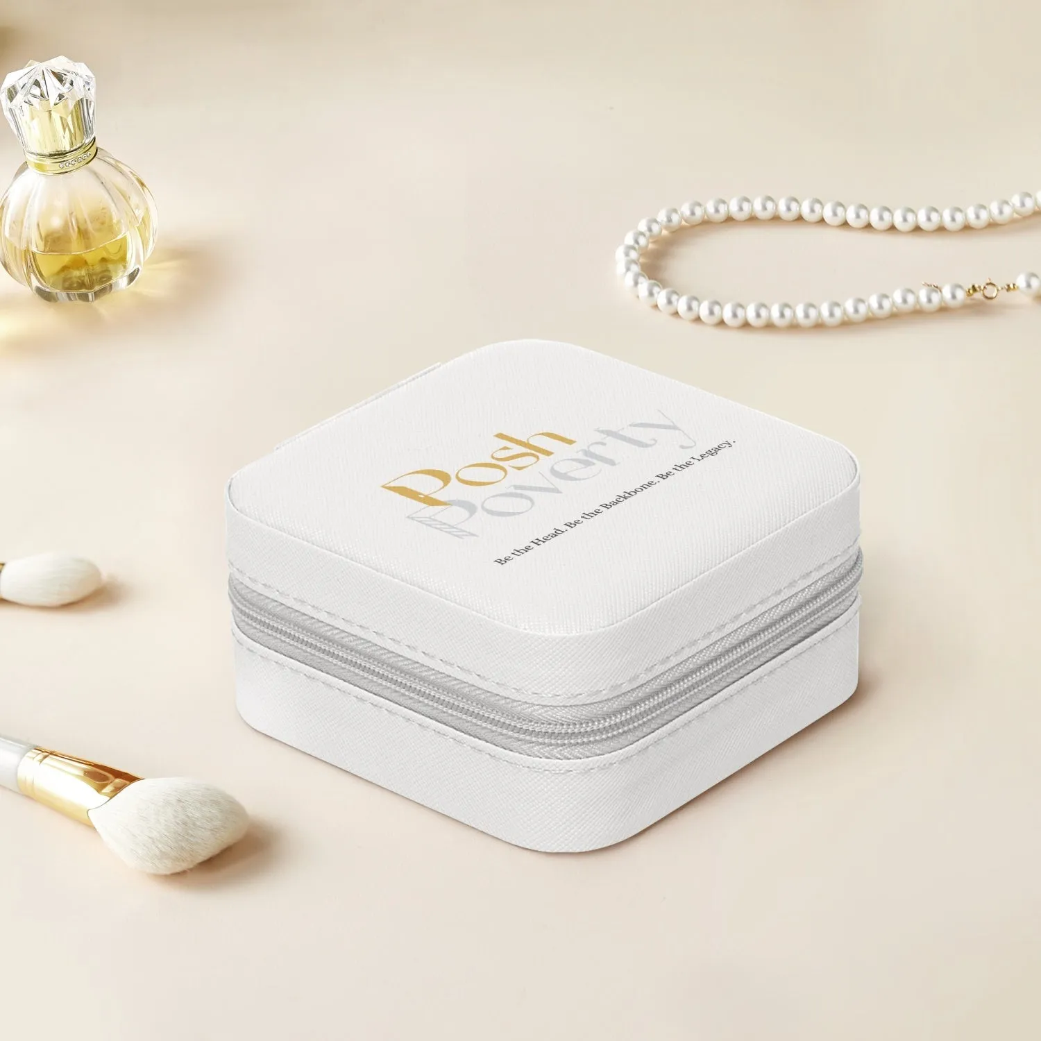 Posh Poverty Faux Leather Travel Jewelry Box Case