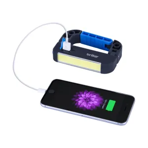 Powerbank Carabiner Torch with Phone charger - Black