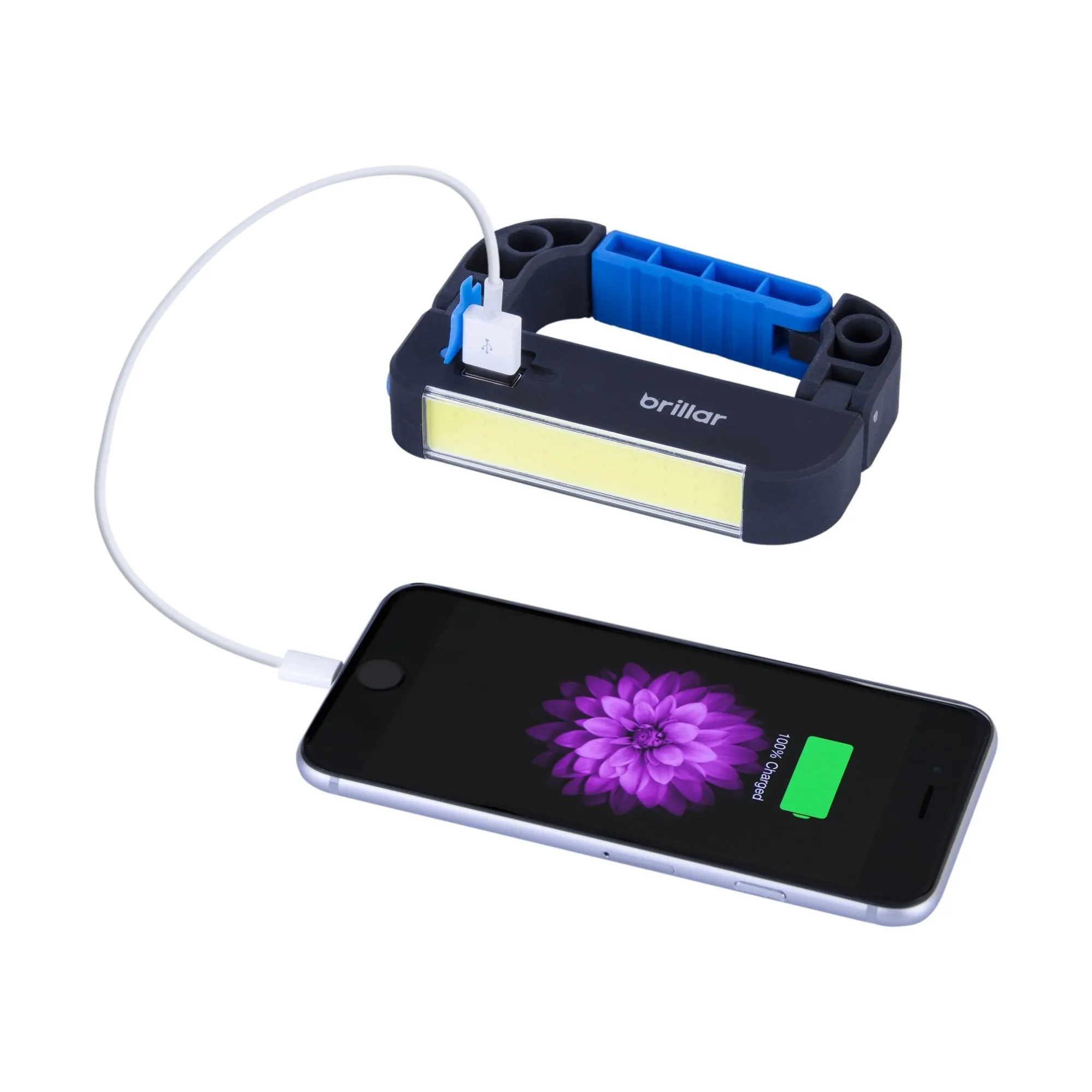 Powerbank Carabiner Torch with Phone charger - Black