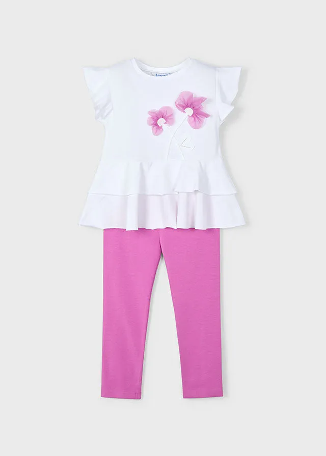 Pre-Order Mayoral 3704 Orchid Frilled Leggings Set