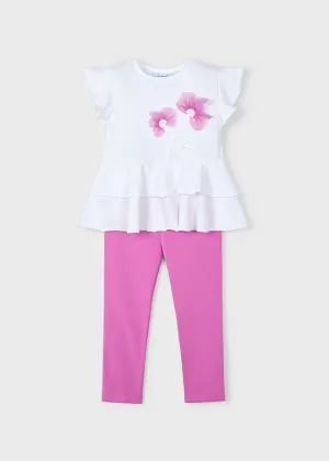 Pre-Order Mayoral 3704 Orchid Frilled Leggings Set