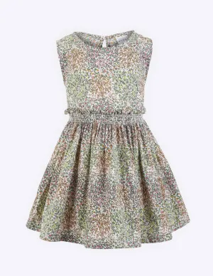 Printed Floral Sun Dress Ivory