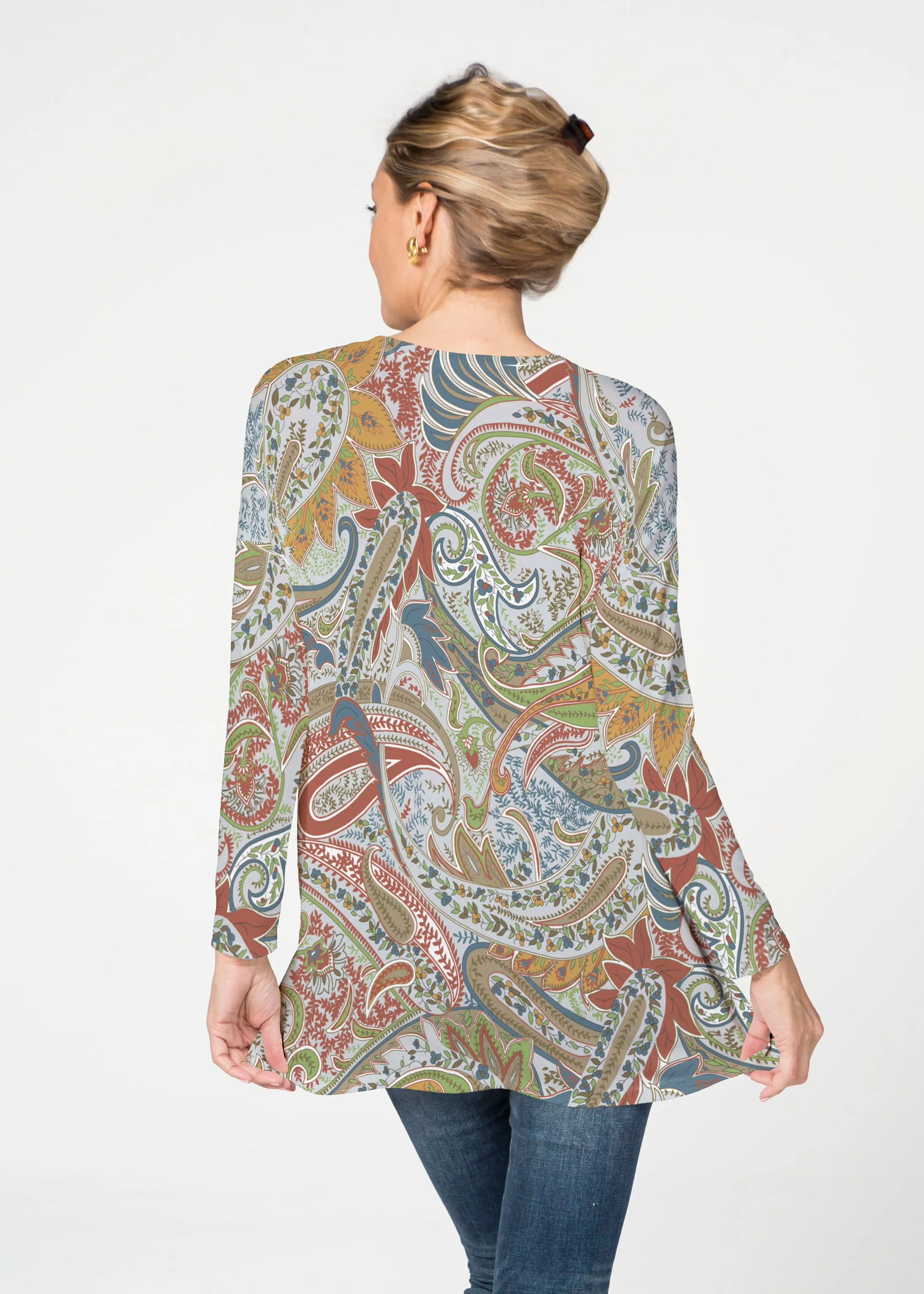 Provincial Paisley  (7678) Slouchy Butterknit Top
