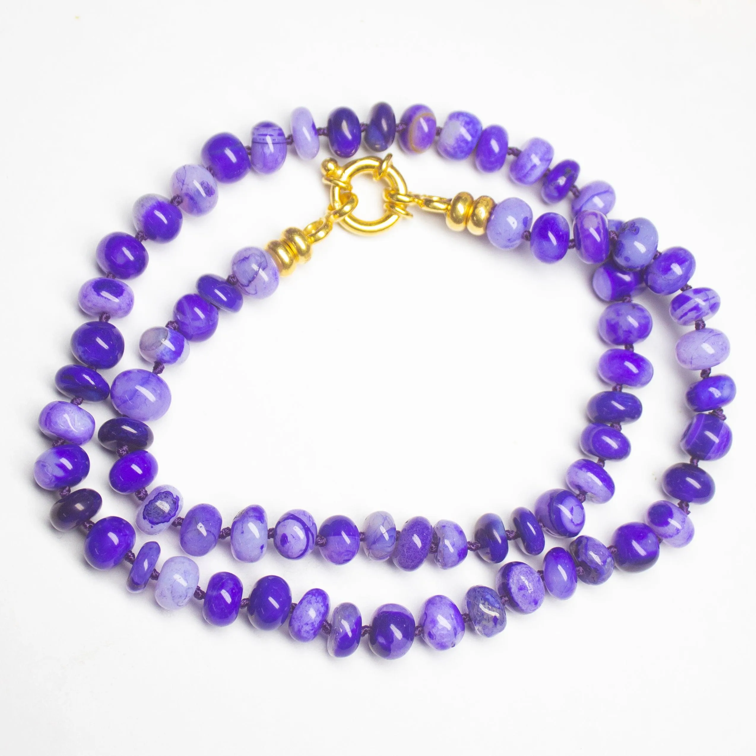 Purple Opal Knotted Necklace
