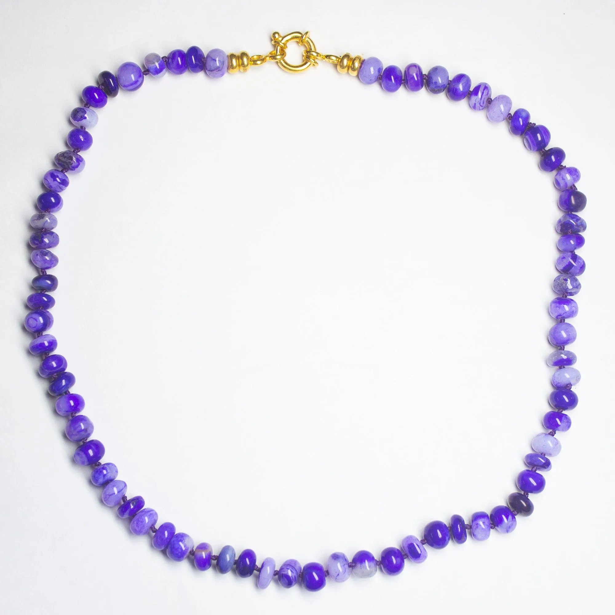Purple Opal Knotted Necklace