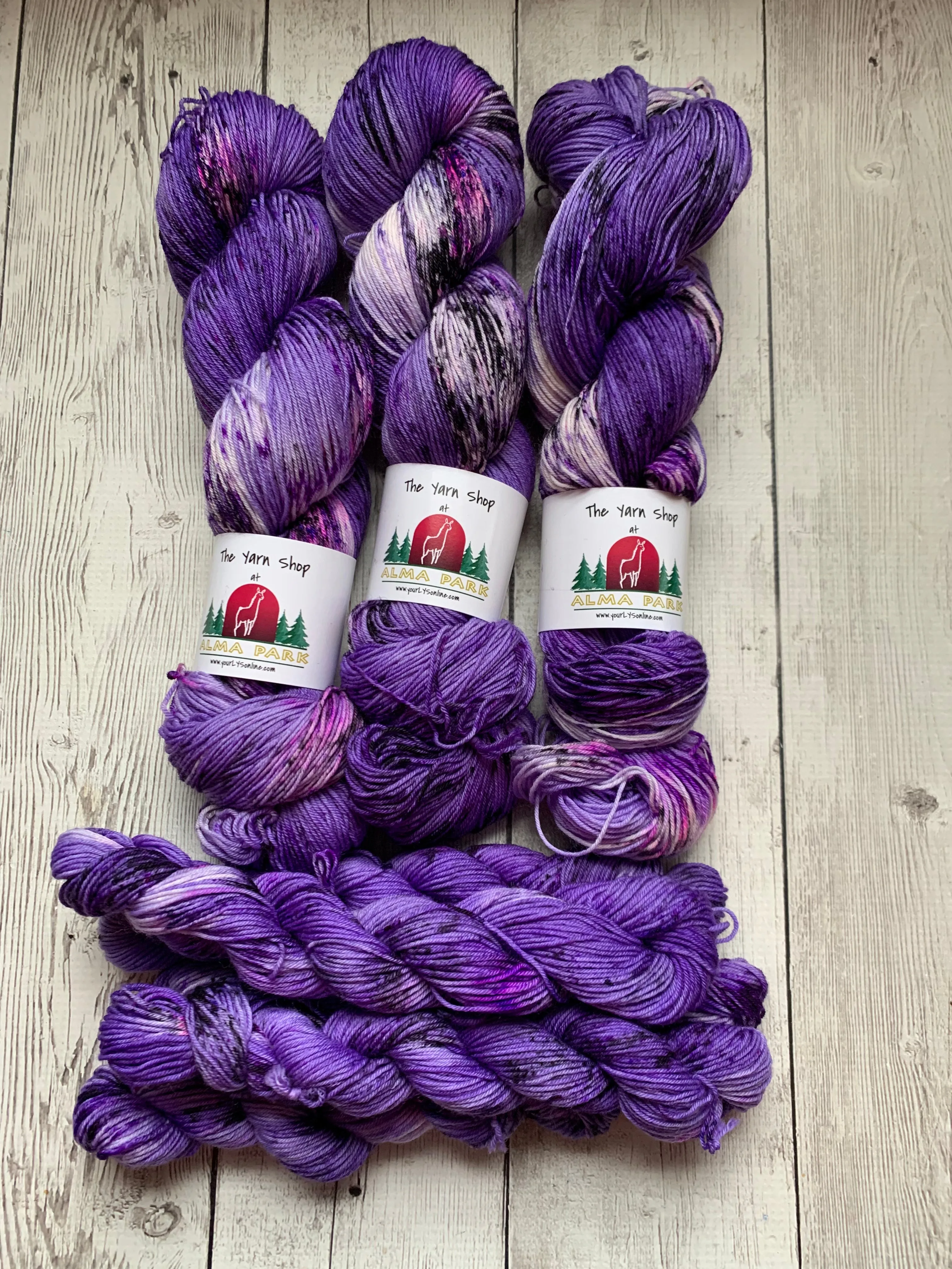 PURPLE RAIN -  Hand Painted/Speckled - Multiple Yarn Weights  -  RTS