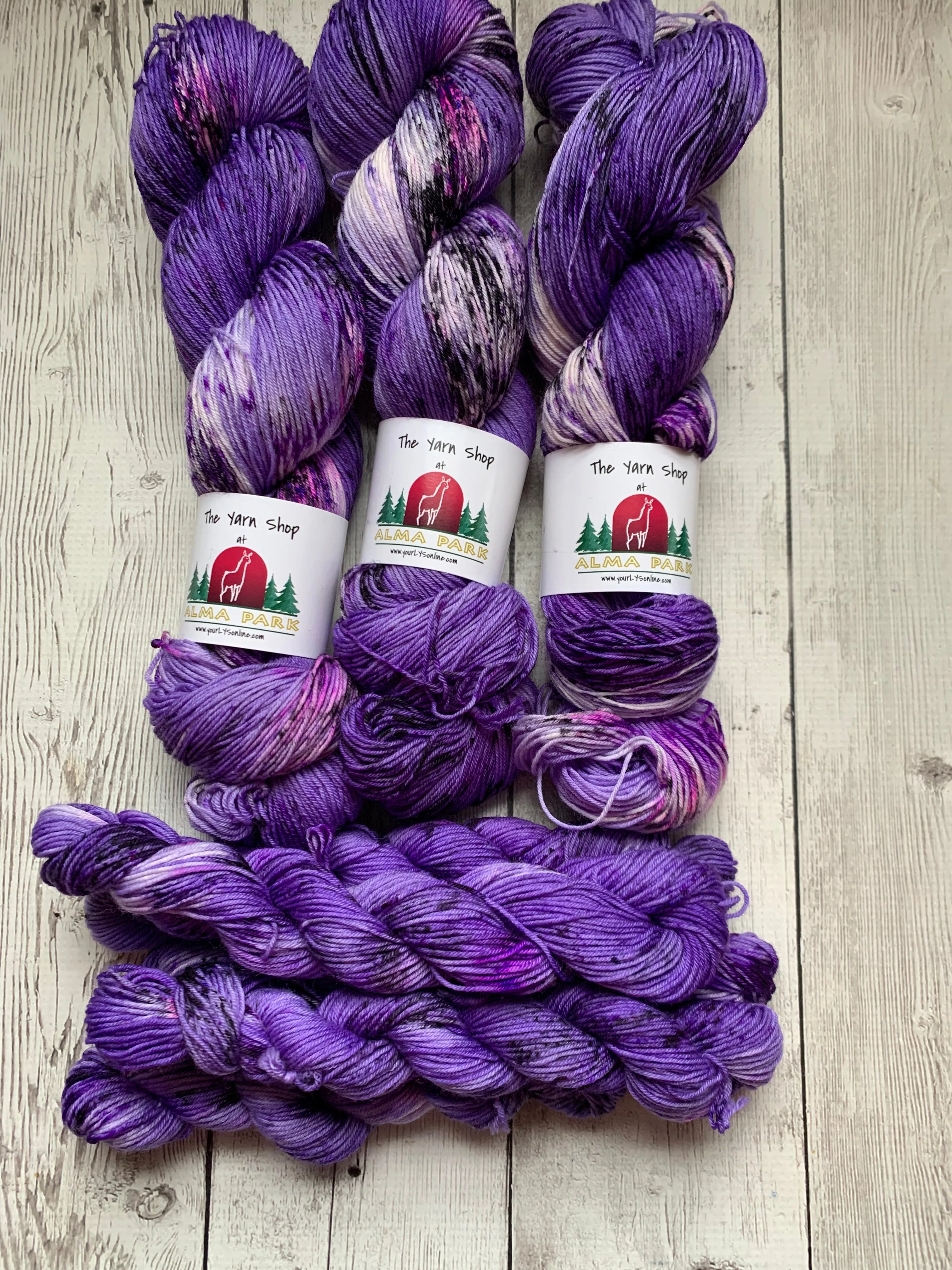 PURPLE RAIN -  Hand Painted/Speckled - Multiple Yarn Weights  -  RTS