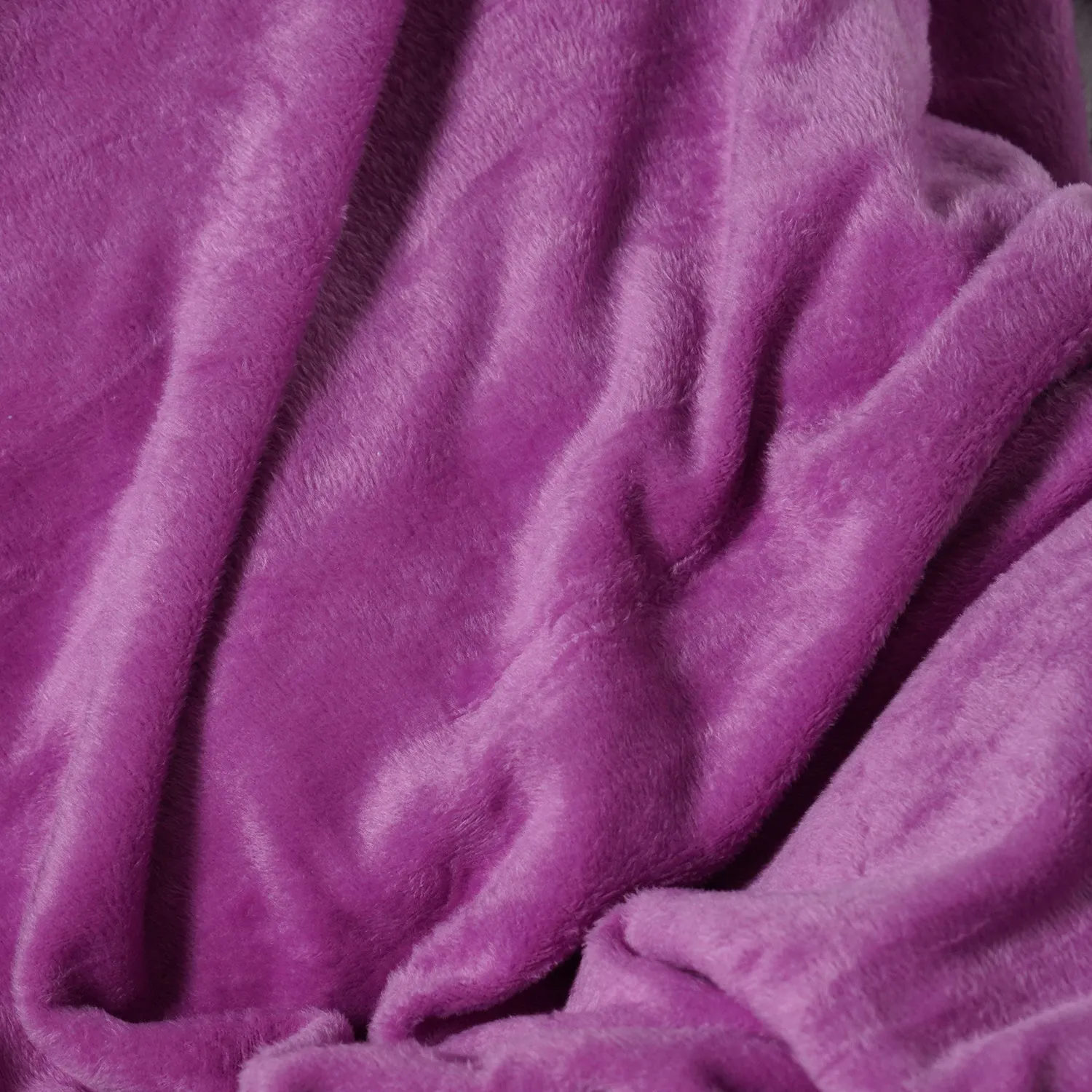 Purple Warm and Cozy Microfiber/Sherpa Throw Blanket (80" X 60")