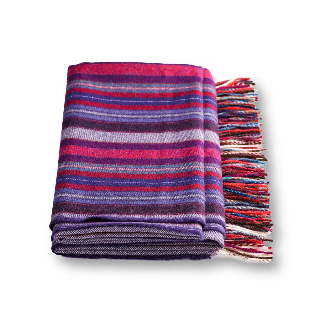 QISU Pure Purple Variegated Luxury Baby Alpaca Throw – The Ultimate Cozy Christmas Gift