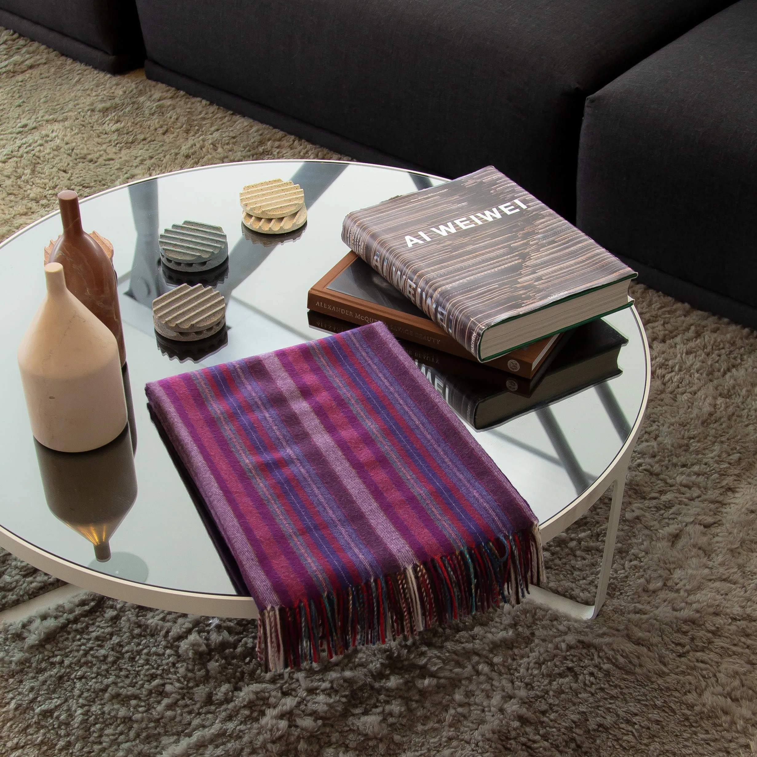 QISU Pure Purple Variegated Luxury Baby Alpaca Throw – The Ultimate Cozy Christmas Gift