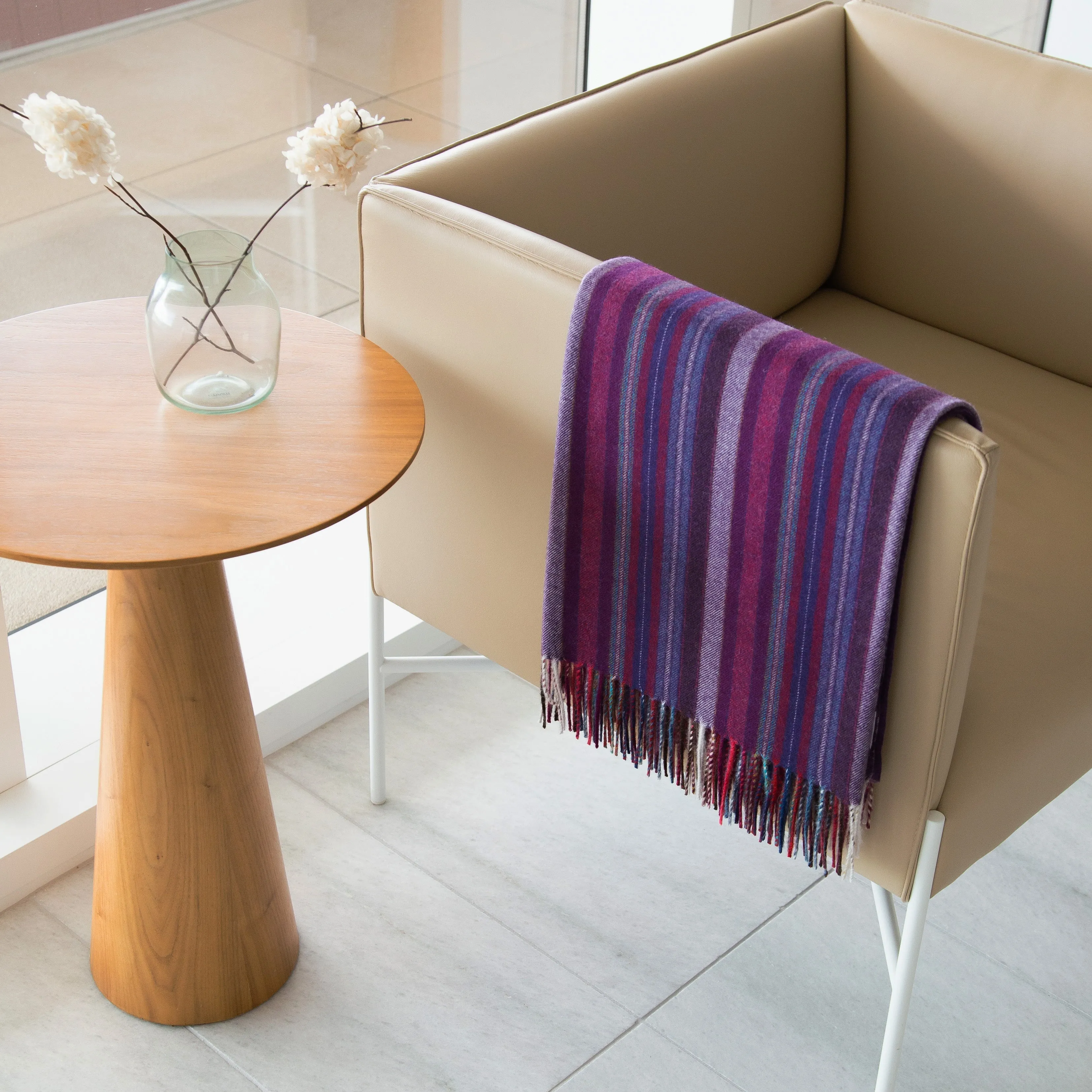 QISU Pure Purple Variegated Luxury Baby Alpaca Throw – The Ultimate Cozy Christmas Gift