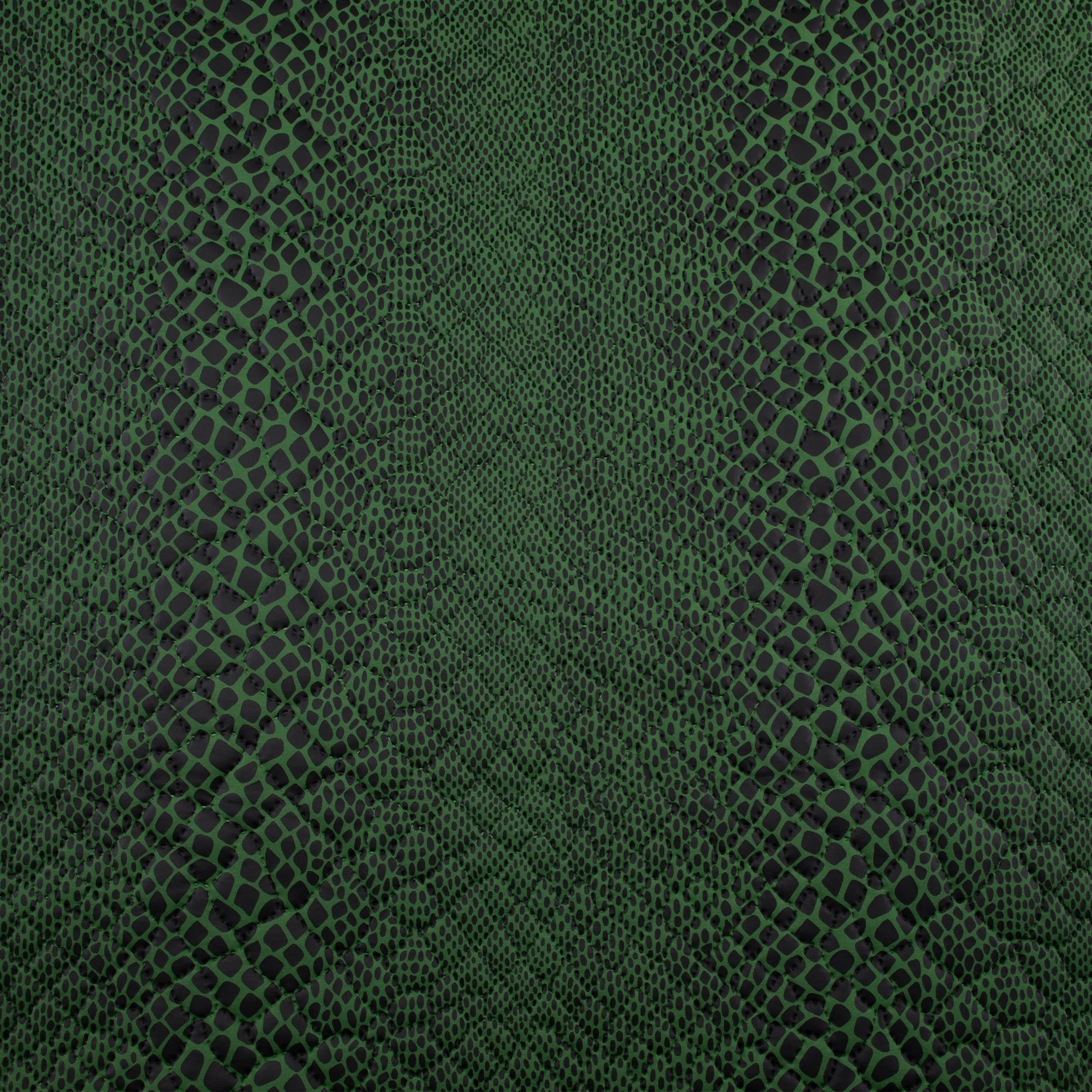 Quilted Fabric, Reptile Print, Green