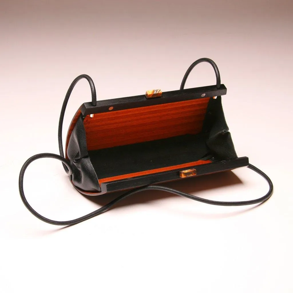 "Cassia" Minaudiere Wooden Handbag