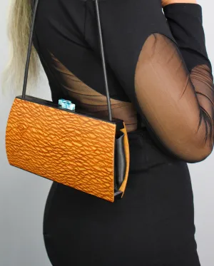 "Cassia" Minaudiere Wooden Handbag