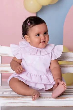 "Ceillia" Pink Frilled Blouse & Bloomers