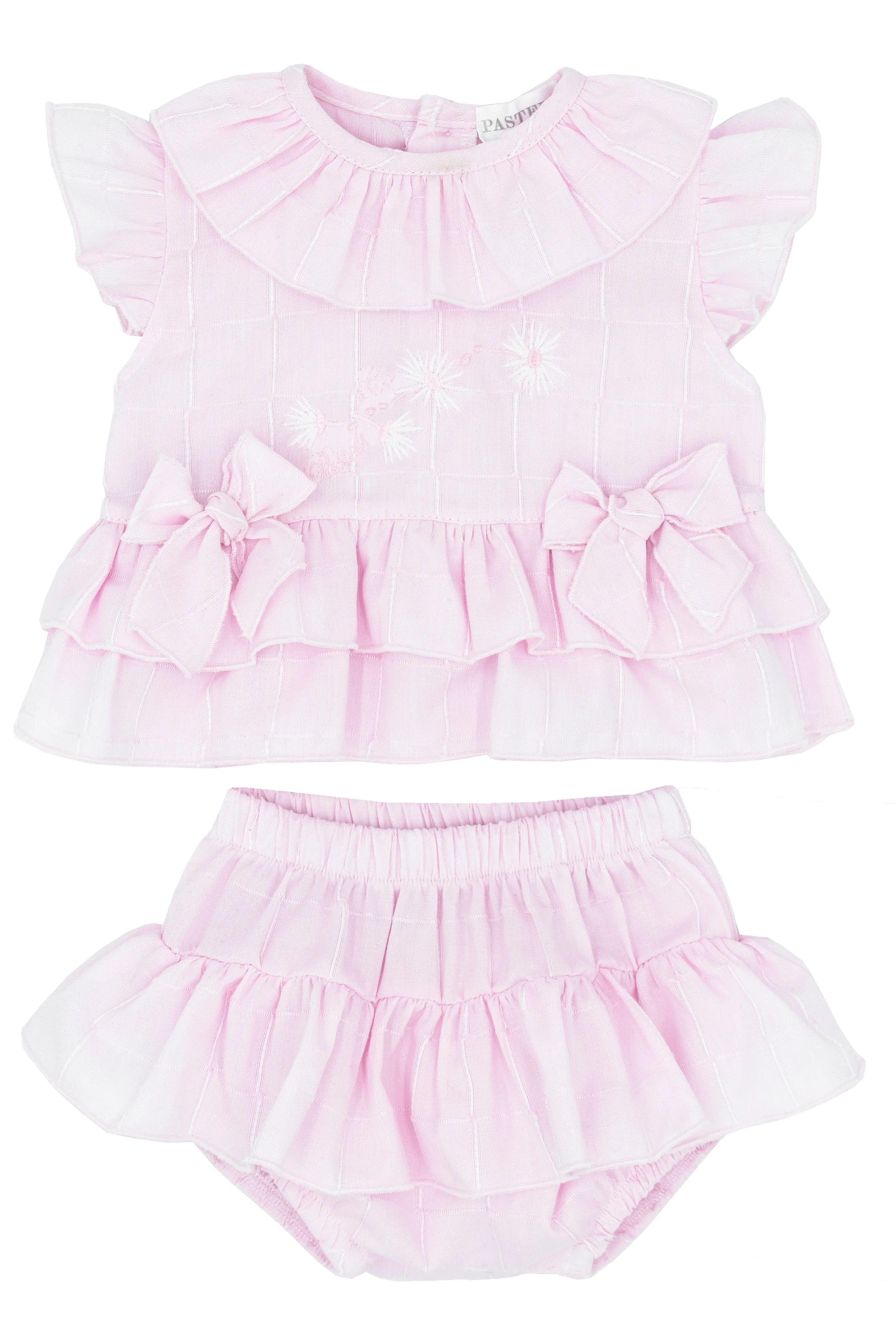 "Ceillia" Pink Frilled Blouse & Bloomers