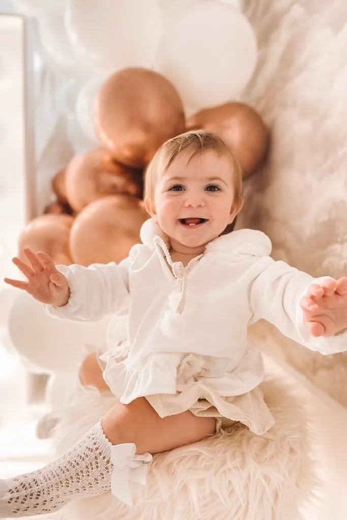 "Elinora" Faux Fur Hoodie & Sand Bloomers