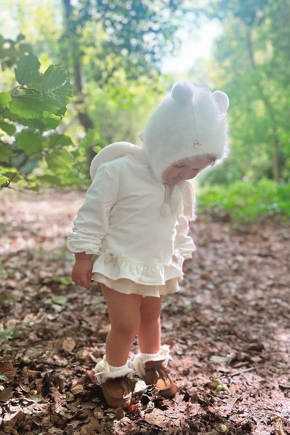 "Elinora" Faux Fur Hoodie & Sand Bloomers