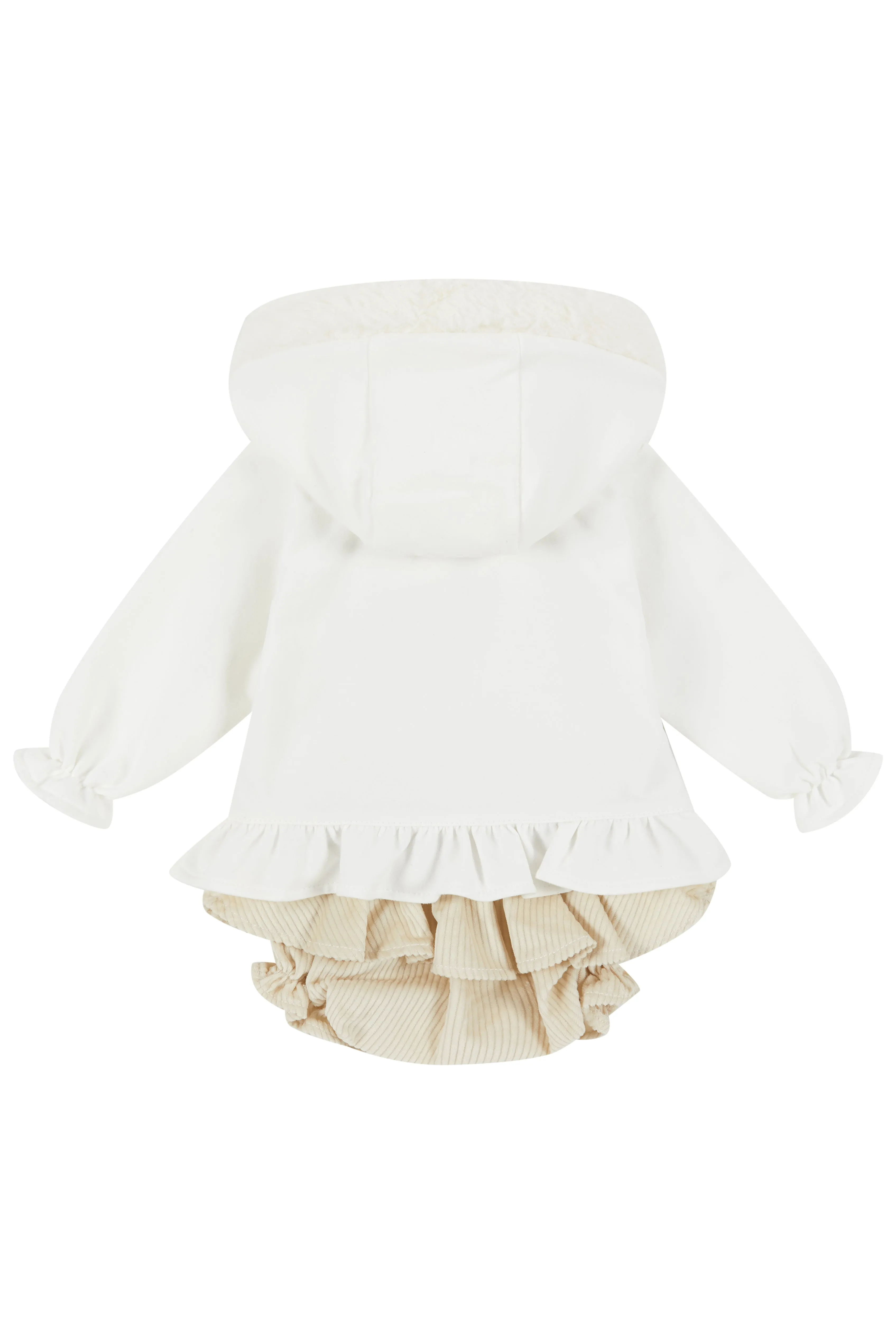 "Elinora" Faux Fur Hoodie & Sand Bloomers