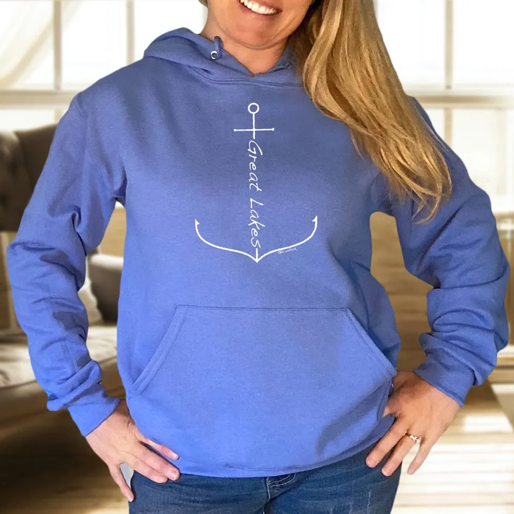 "Great Lakes Anchor" Relaxed Fit Classic Unisex Hoodie