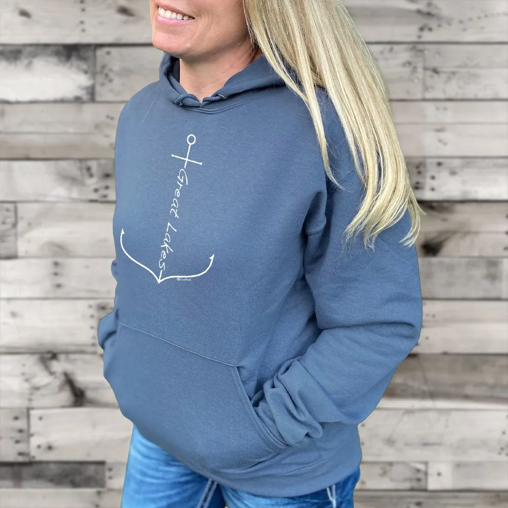 "Great Lakes Anchor" Relaxed Fit Classic Unisex Hoodie