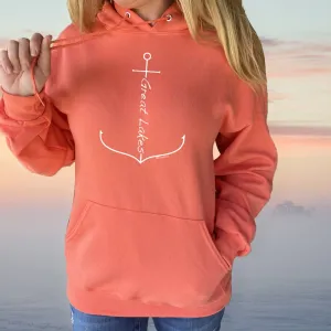 "Great Lakes Anchor" Relaxed Fit Classic Unisex Hoodie