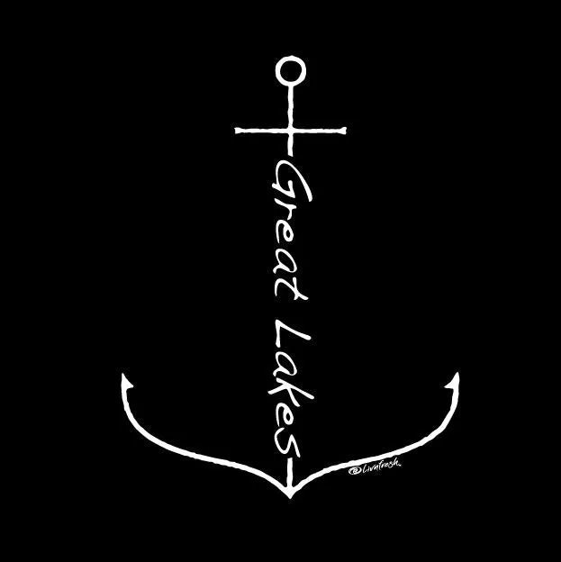 "Great Lakes Anchor" Relaxed Fit Classic Unisex Hoodie