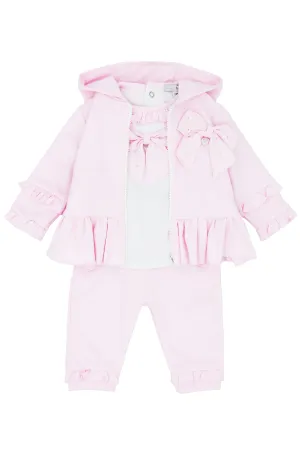 "Maia" Pink Bow Jacket, Blouse & Trousers
