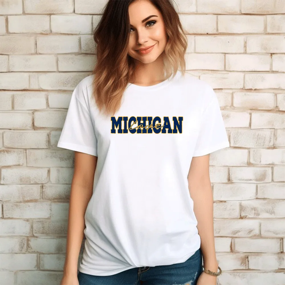 "Michigan Love" Relaxed Fit Crew Unisex T-Shirt