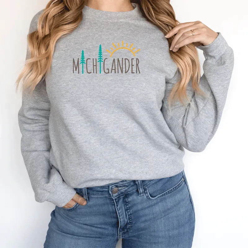 "Michigander" Relaxed Fit Long Sleeve Unisex T-Shirt