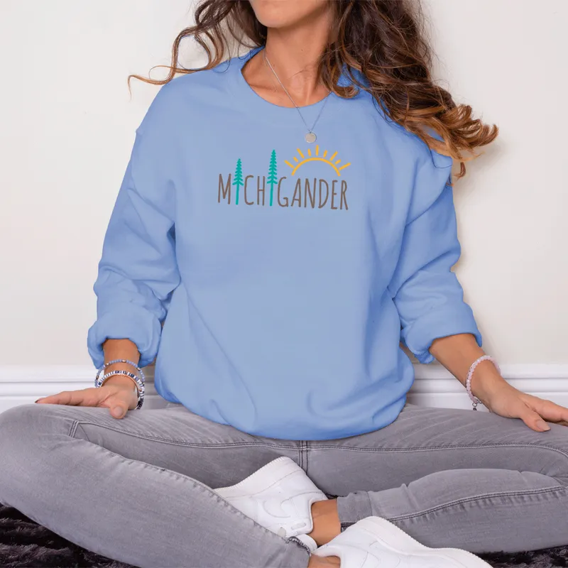 "Michigander" Relaxed Fit Long Sleeve Unisex T-Shirt
