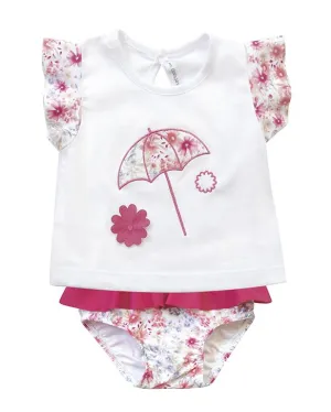 "Pansy" Fuchsia Floral Swimwear