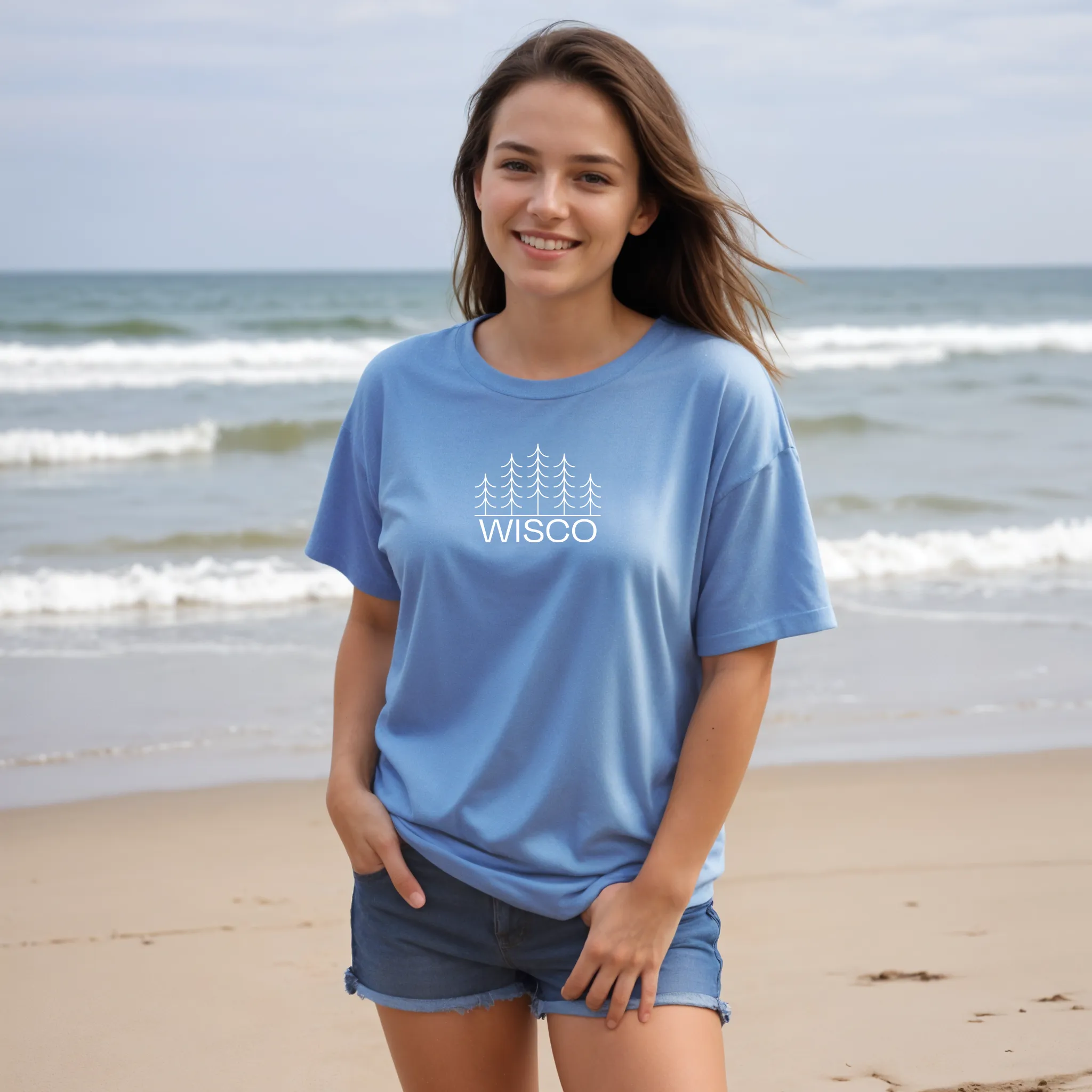 "Wisco" Relaxed Fit Crew Unisex T-Shirt