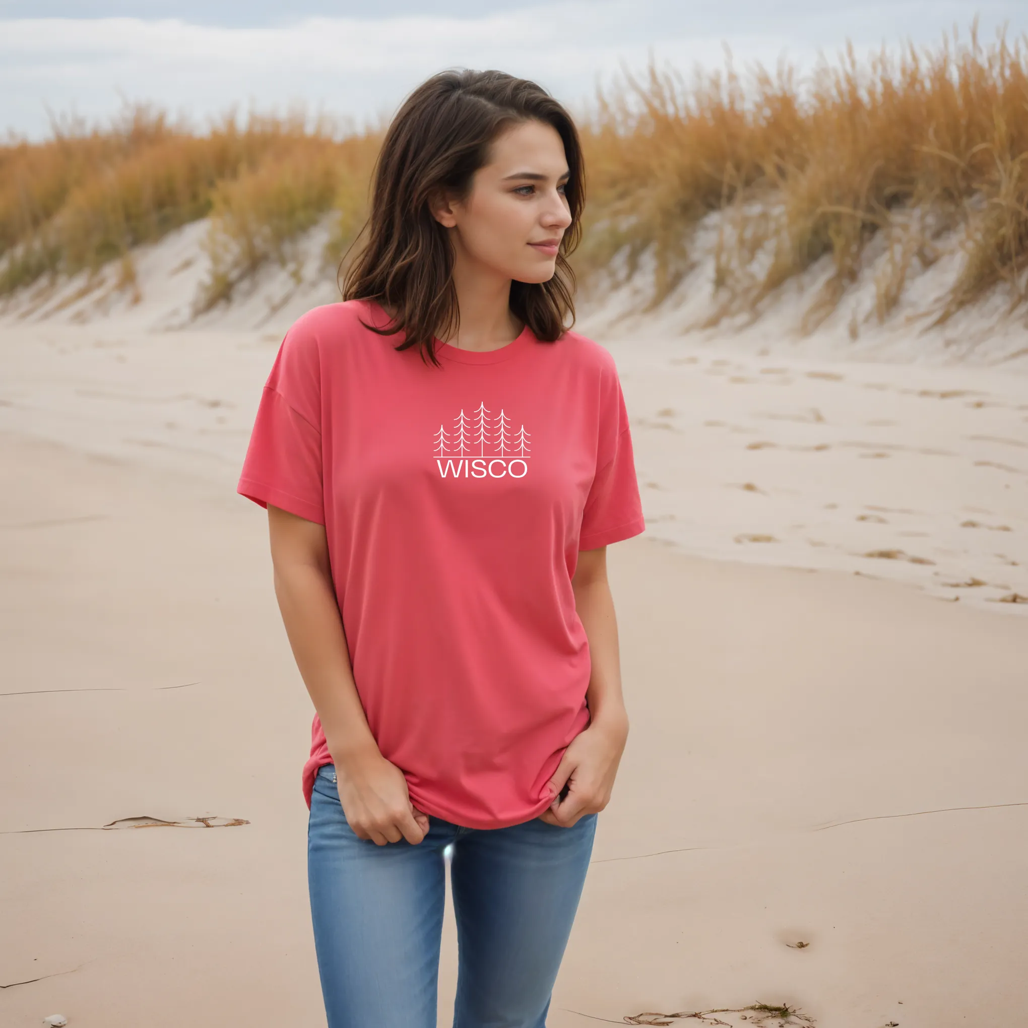 "Wisco" Relaxed Fit Crew Unisex T-Shirt