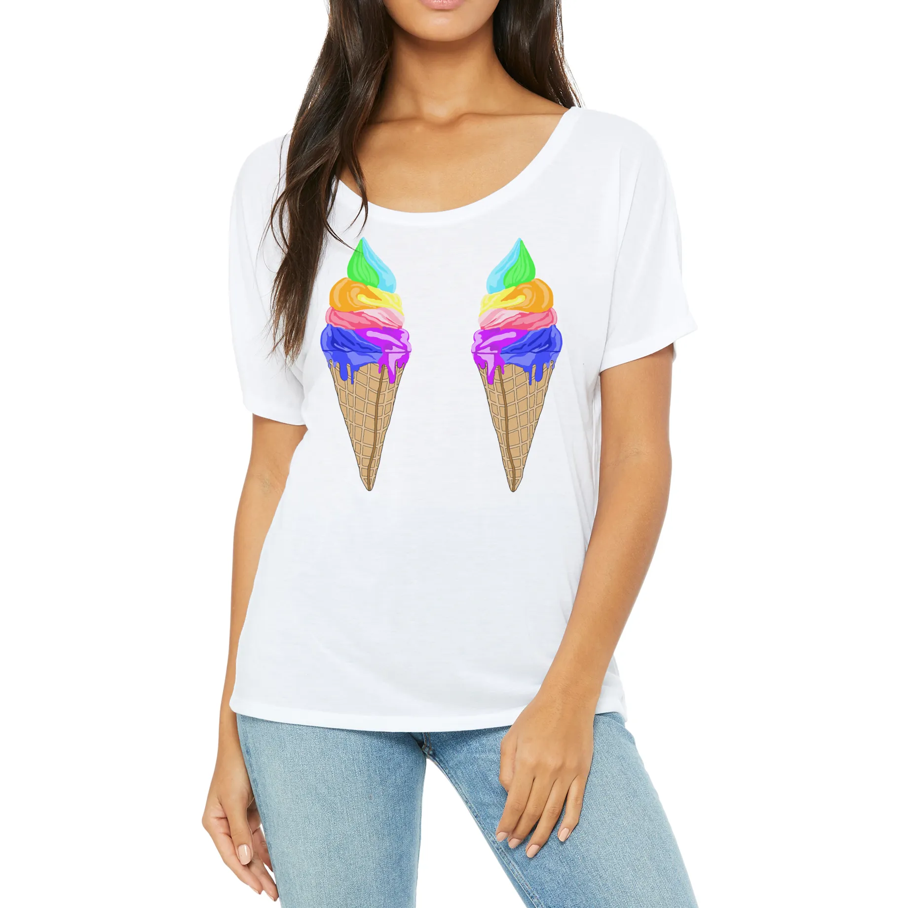 Rainbow Twist Ice Cream