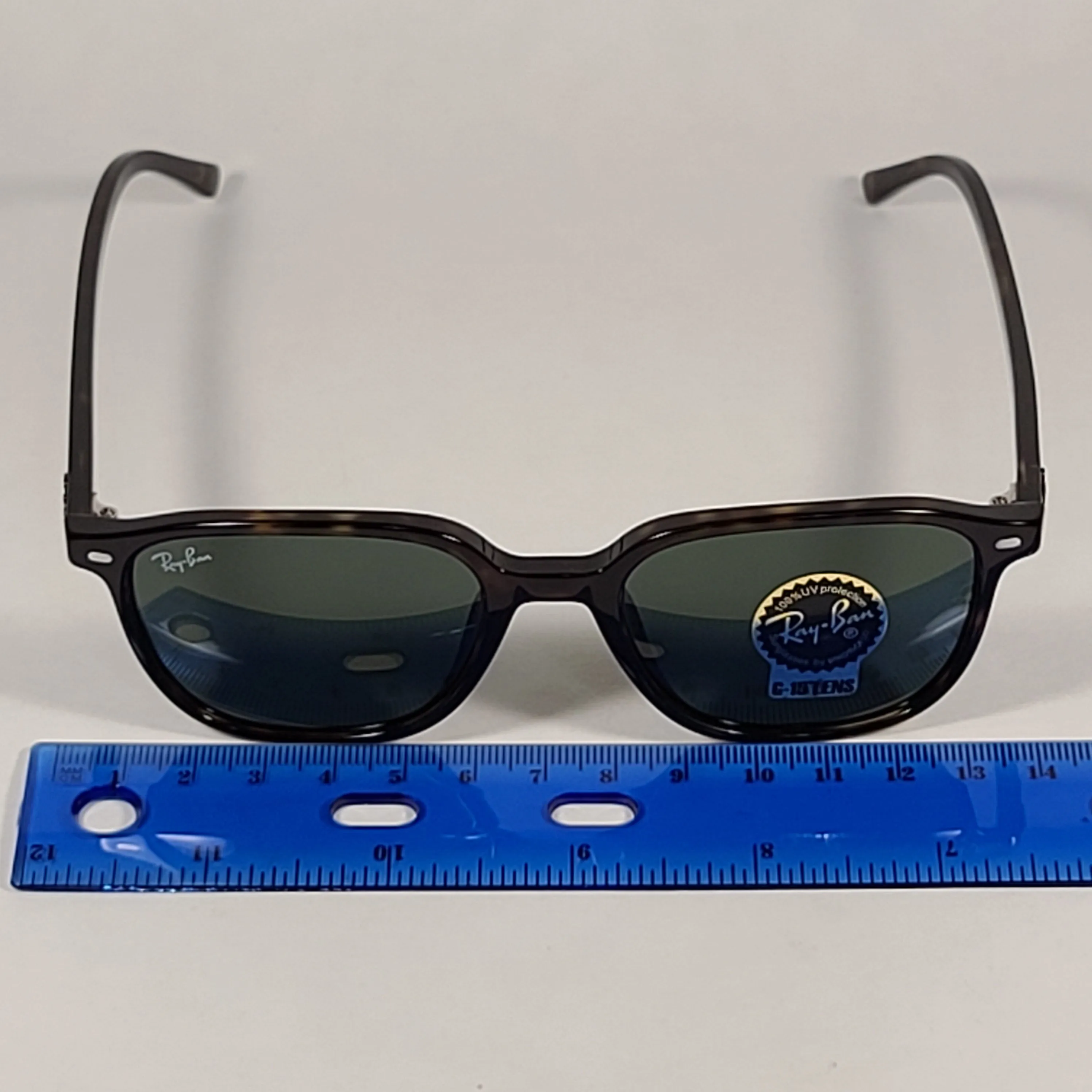 Ray-Ban Leonard Square Sunglasses Brown Havana Tortoise Frame Green Lens RB2193 902/31